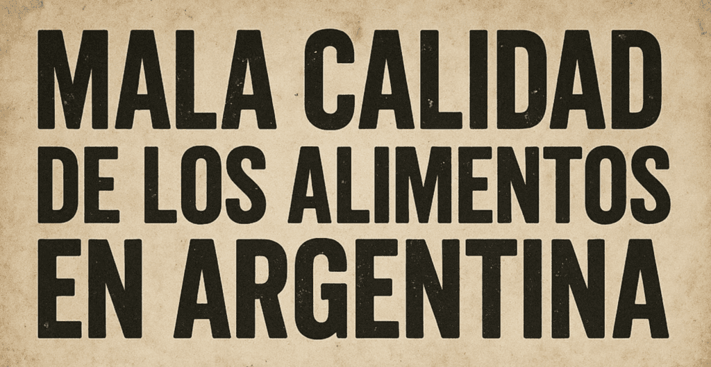 mala calidad alimentos argentina