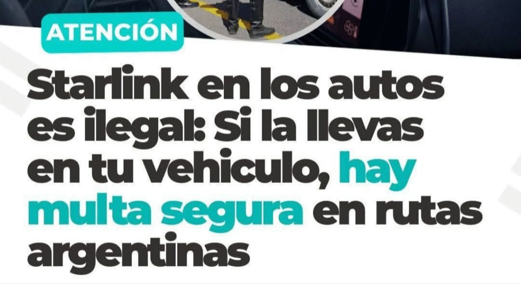 starlink ilegal antena camionetas