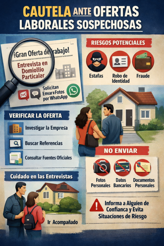 peligros ofertas laborales falsas